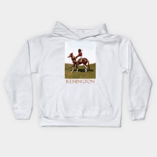 Commanche Brave, Fort Reno (1888) by Frederic Remington Kids Hoodie